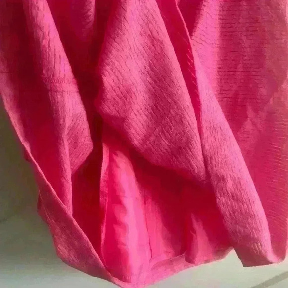 Nine West Fit & Flare Cocktail Pink Hot Lined Dress Short size 4 - Picture 7 of 9